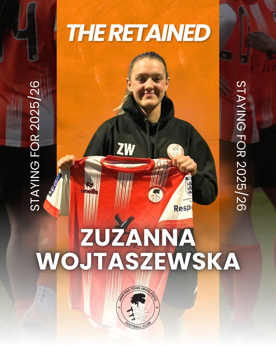 AshfordTownWFC's tweet image. 🔒 The Retained | 2025/26
Zuzanna Wojtaszewska (Zu) is committed to the new season. Relishing the challenge ahead 🍊 🧡
Let's go Zu!