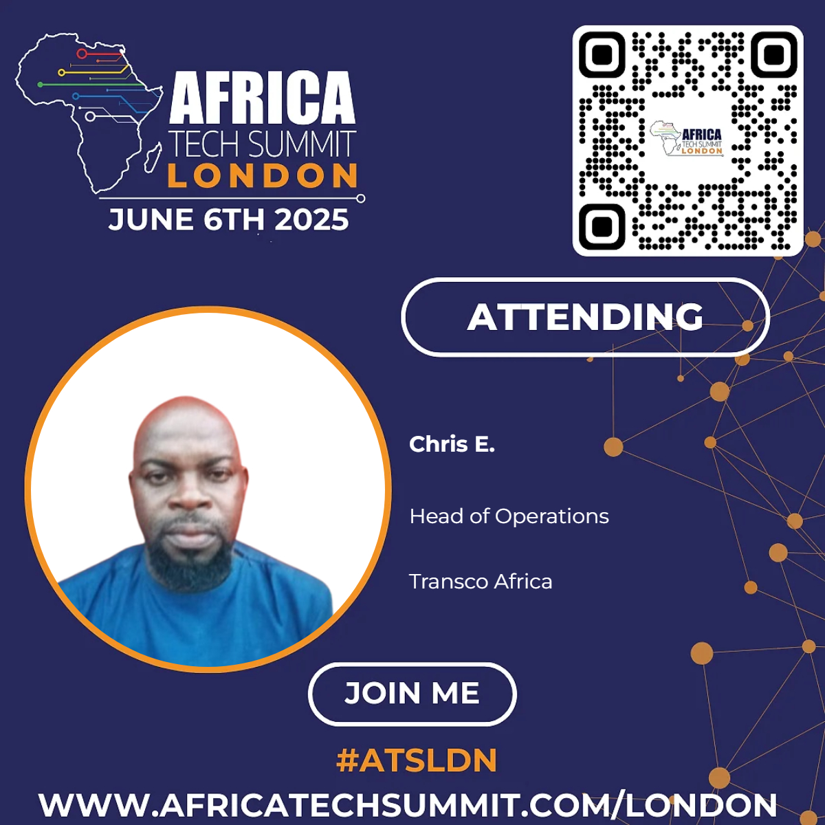 🚨 London, we’re coming! 🇬🇧🌍

Our Head of Operations, Chris E, will be attending Africa Tech Summit London 2025 this June 6th at the London Stock Exchange! 📍💼

africatechsummit.com/london
#AfricaTech #ATSLondon #TechForAfrica #StartupLife  #LondonTech #TranscoAfrica