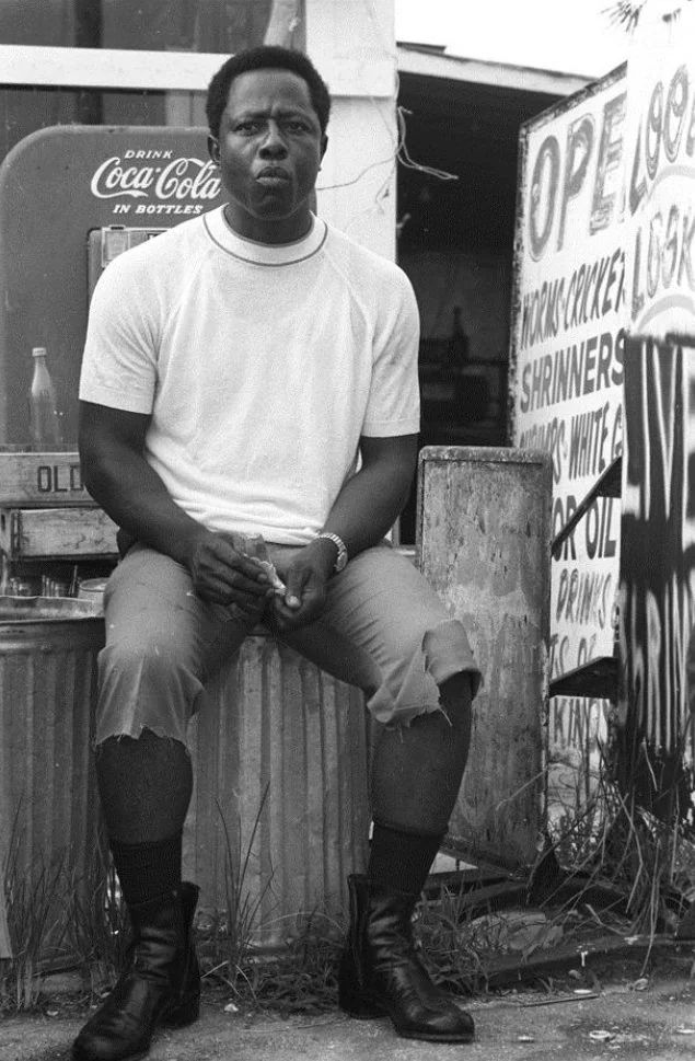 Hank Aaron Mobile, Alabama 1974, a week before he broke Babe Ruth’s home run record.