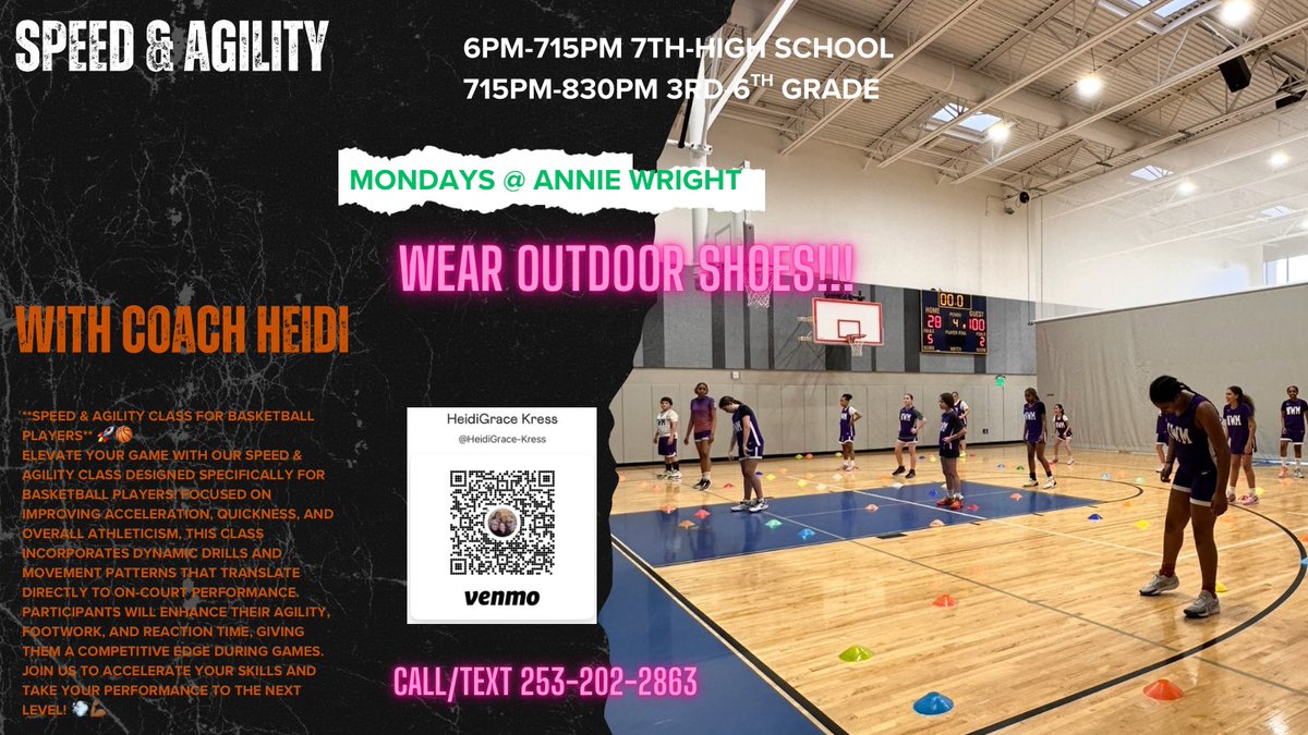 NWMGB's tweet image. 🚀💪🏾 **Get Ready for Speed &amp;amp; Agility Tonight with Coach Heidi!** 🔥🏀 Don’t forget to bring your outside shoes because we’re ready to put in the work! Let’s push our limits and elevate our game together! See you there! 🌟 #NwMagic #TrainingTime #GetAfterIt