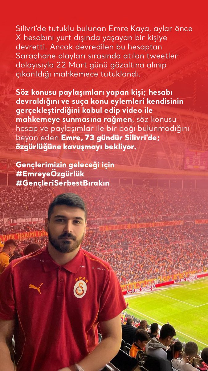 #EmreyeÖzgürlük
#GençleriSerbestBırakın