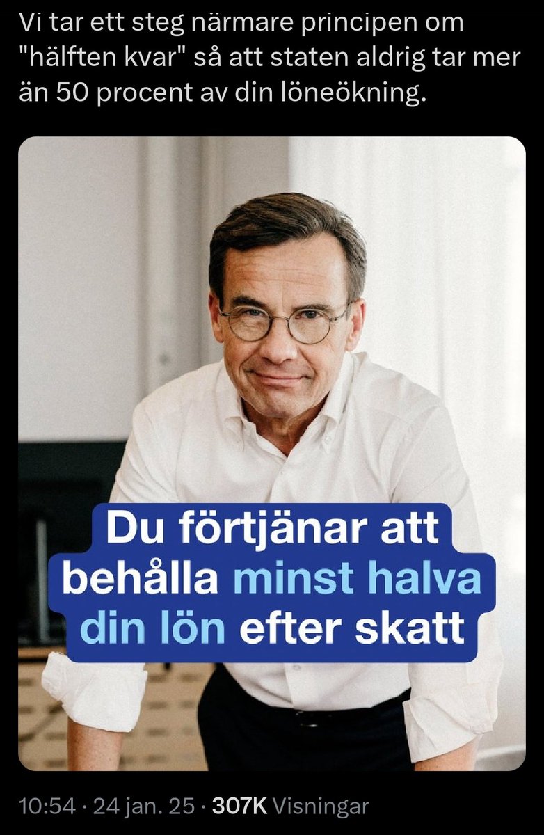 Moderata horgossen Oliver Rosengren låtsas brinna för lägre skatt.
Ändå öppnade hans daddy Ulf Kristersson så sent som i våras för en skattehöjning med upp till 50%.