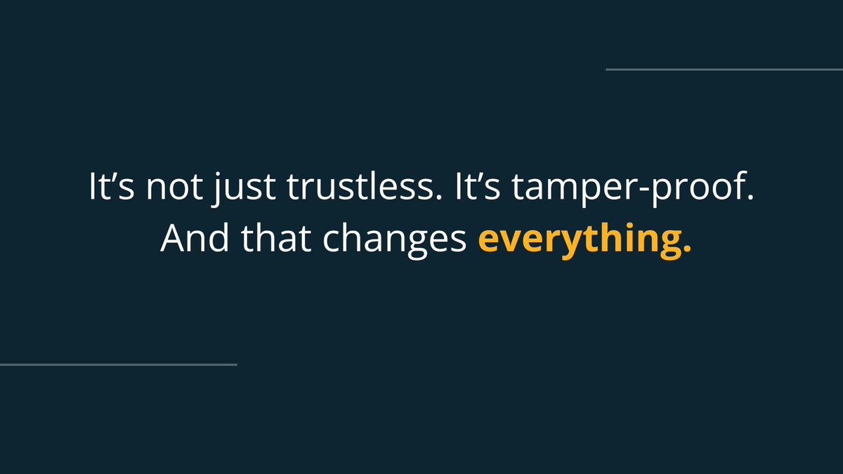 notissm's tweet photo. Then I asked, "But what if someone wants to tamper with this agent? A rogue founder? A genius hacker?"

He shook his head:

"You can’t change the gears after the engine is sealed. Not even me."

It’s not just trustless. It’s tamper-proof.
And that changes everything. https://t.co/87PWIBOFaE