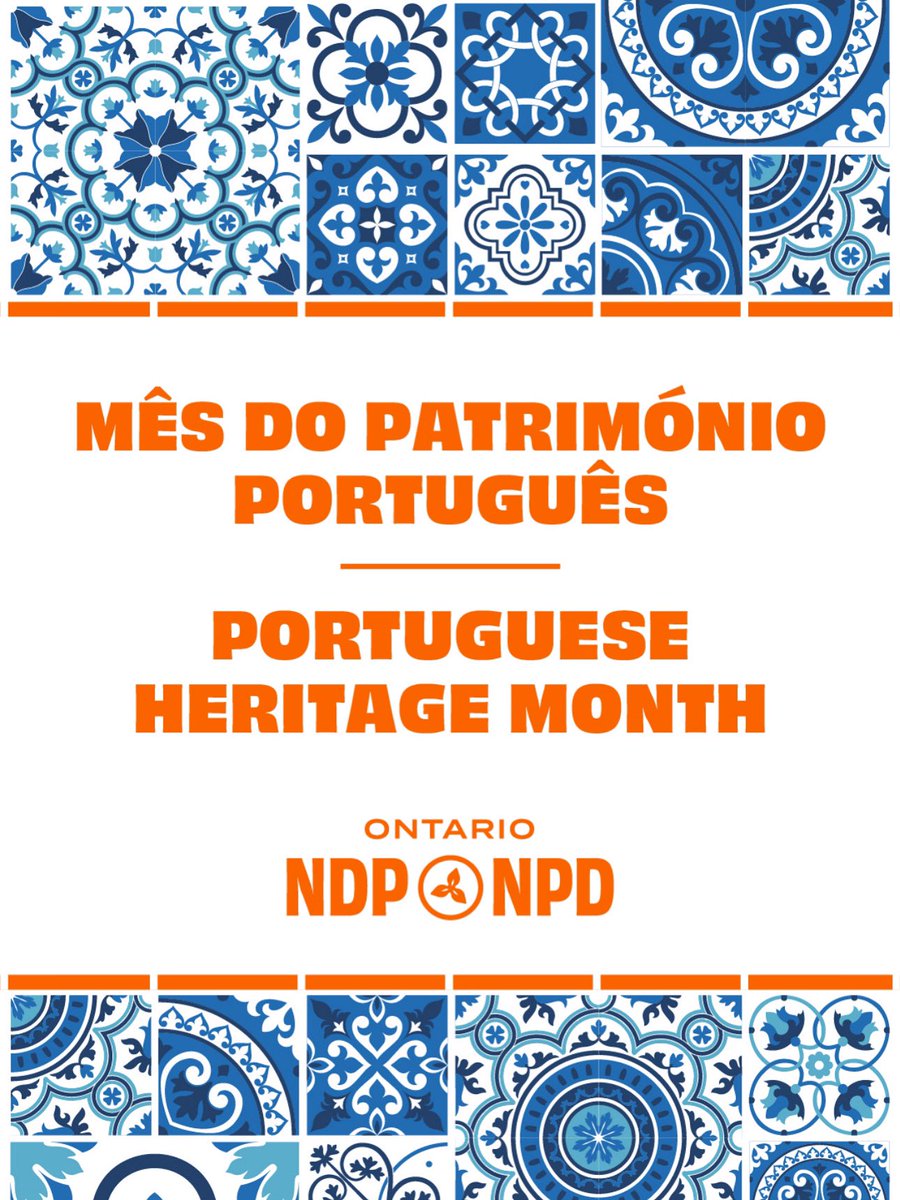 Happy Portuguese Heritage Month when we celebrate the contributions and culture of the Portuguese community in Ontario!