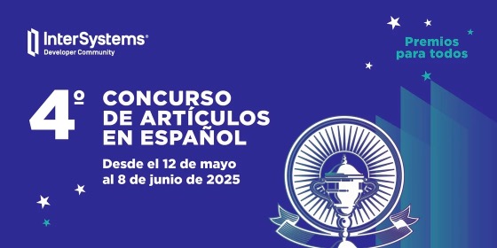 Participa en la IV Edición del Concurso de Artículos Técnicos de <a href="/InterSystemsDES/">InterSystems Developer Community ES</a>. 

Comparte soluciones reales con nuestras tecnologías. Valoramos temas como OpenAPI, ODBC, autenticación o Python embebido. 

Tienes hasta el 8 de junio. 🔗 bit.ly/4kvd3GZ