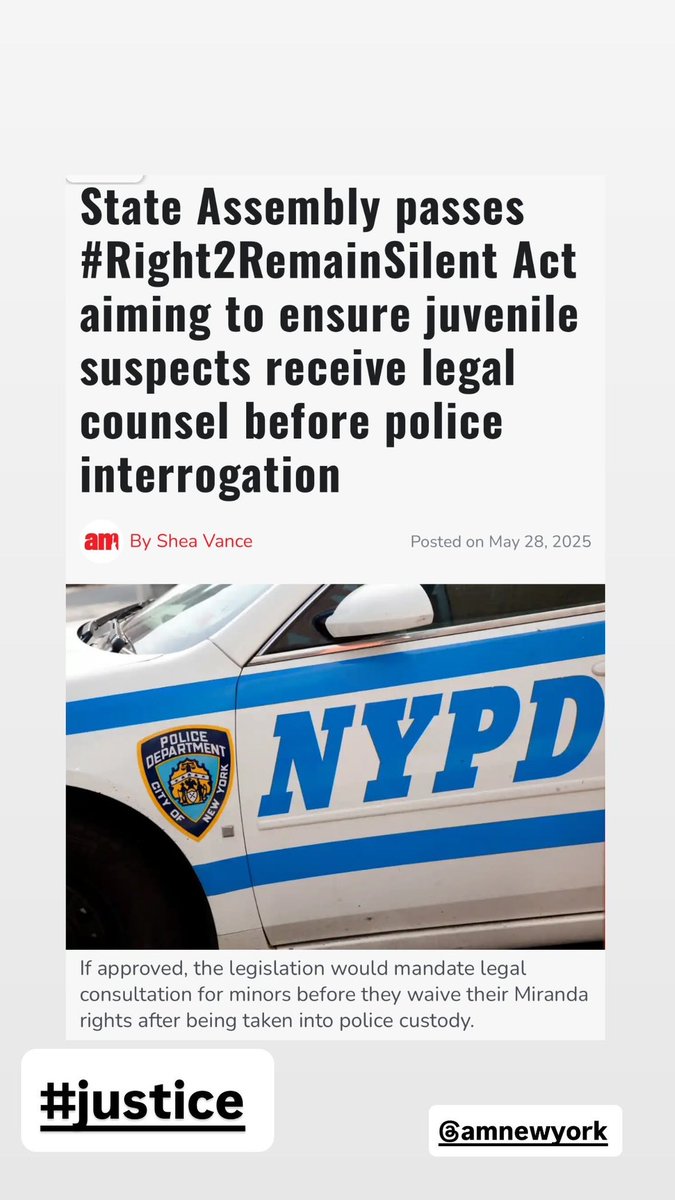 Major thank you to the NYS Assembly-controlled by Democracts for passing this Act. Everyone deserves a fair chance at clearing their name, let’s do our best to give our young people that constitutional right.
#itsonlyfair #justiceatwork #moretodo