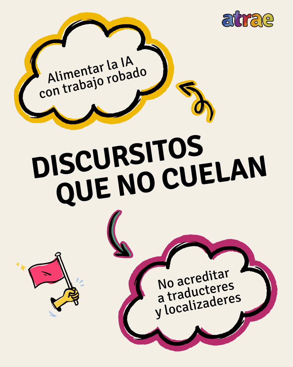 ATRAE_ORG's tweet photo. Para discursitos que no cuelan, los que tenemos que oír a diario en nuestro gremio. Nos subimos al carro de "#Propaganda We're Not Falling For" inspirades por la publicación de les compis de @Subtle_UK. ¿Se os ocurren más? https://t.co/2kAYRcN1c7