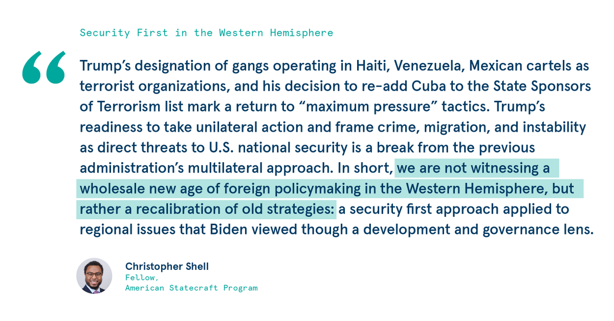 CEIPStatecraft's tweet image. Has Trump ushered in a new era of foreign policymaking, or beneath the bluster, is it business as usual?
In our latest newsletter, we asked @CarnegieEndow scholars: What sets Trump's foreign policy apart this term?
See more – and subscribe for our latest foreign policy…