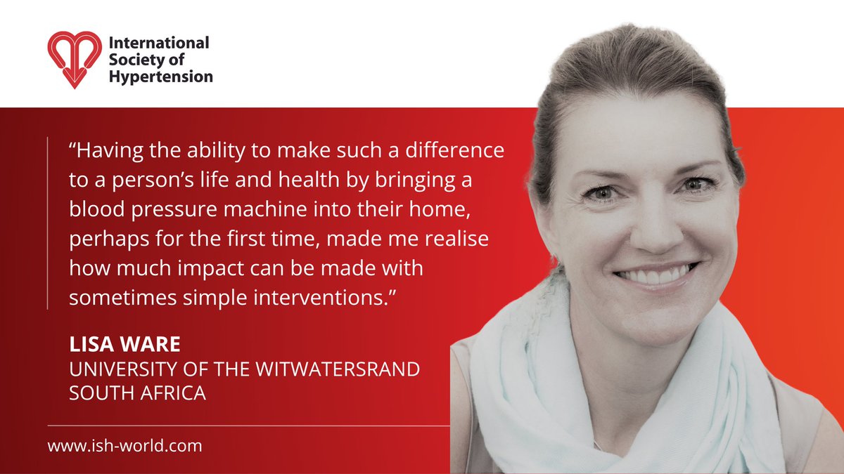 International Society of Hypertension (@ishbp) on Twitter photo In our latest Women in Hypertension spotlight feature, meet Lisa Ware, of <a href="/WitsUniversity/">Wits University</a>, South Africa, who is investigating the drivers of #hypertension and intergenerational transmission of cardiovascular health.
Read today: ish-world.com/portfolio-wome… In our latest Women in Hypertension spotlight feature, meet Lisa Ware, of <a href="/WitsUniversity/">Wits University</a>, South Africa, who is investigating the drivers of #hypertension and intergenerational transmission of cardiovascular health.
Read today: ish-world.com/portfolio-wome…