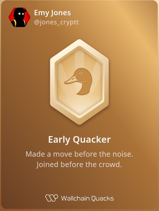 Emy Jonesπ (@jones_cryptt) on Twitter photo I've just become an early quacker on <a href="/wallchain_xyz/">Wallchain Quacks</a>
Get in before this gets all over the timeline π
I've got just * 8 * invite spots to give out.
Drop a comment and I'll give you a code π I've just become an early quacker on <a href="/wallchain_xyz/">Wallchain Quacks</a>
Get in before this gets all over the timeline π
I've got just * 8 * invite spots to give out.
Drop a comment and I'll give you a code π