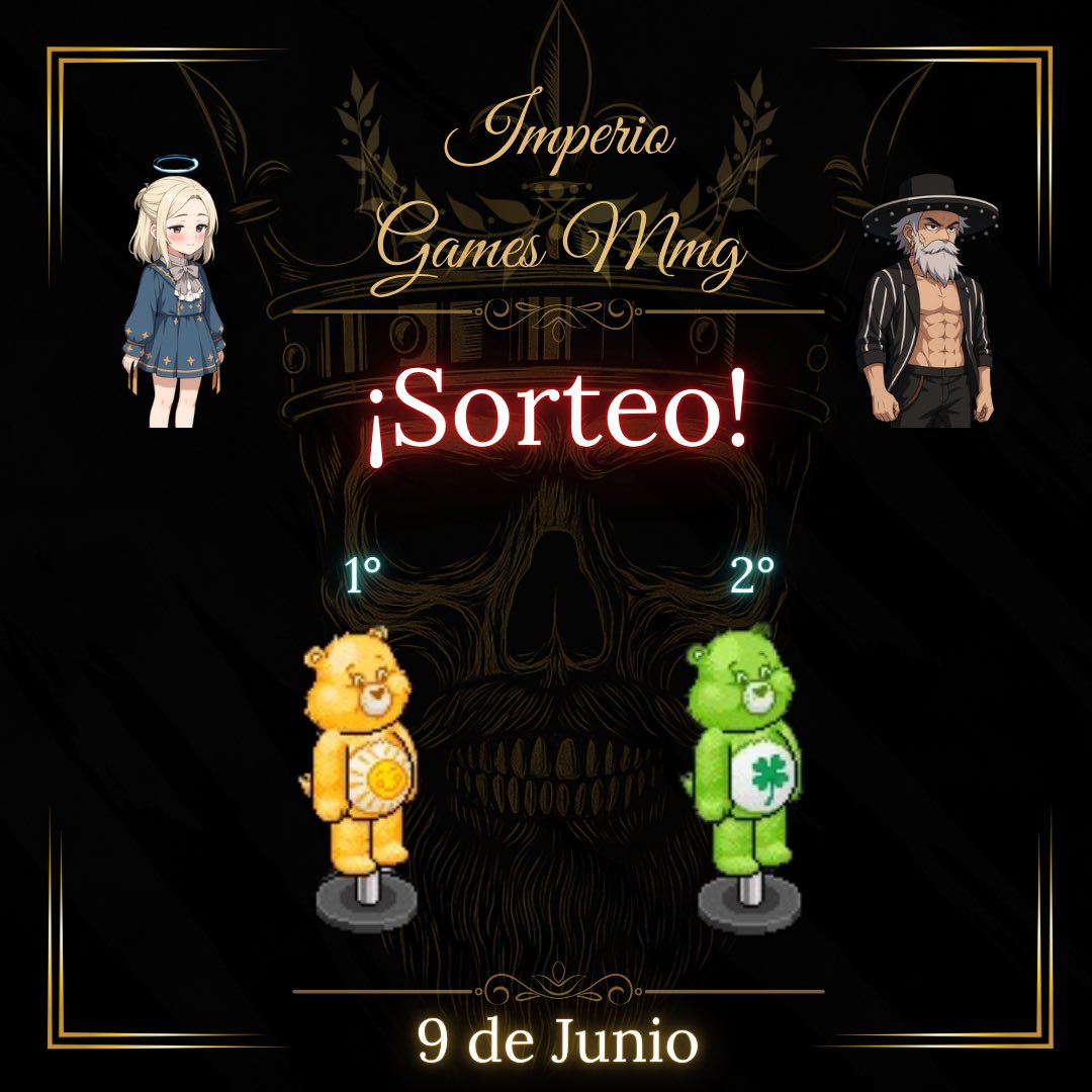 IMPERIOGAMESMMG's tweet image. 🏆SORTEO 2 GANADORES 🏆

           🌟2 OSOS A REPATIR🌟

                   💠Requisitos:

🔶Seguir @IMPERIOGAMESMMG @Selinas_30 @Alen47G 

🔶Dar RT &amp;amp; Fav❤️‍🔥

🔶Etiqueta a 1 Amigo
       (Recibe 10c)

          🌟 Finaliza el 9 de junio🌟
