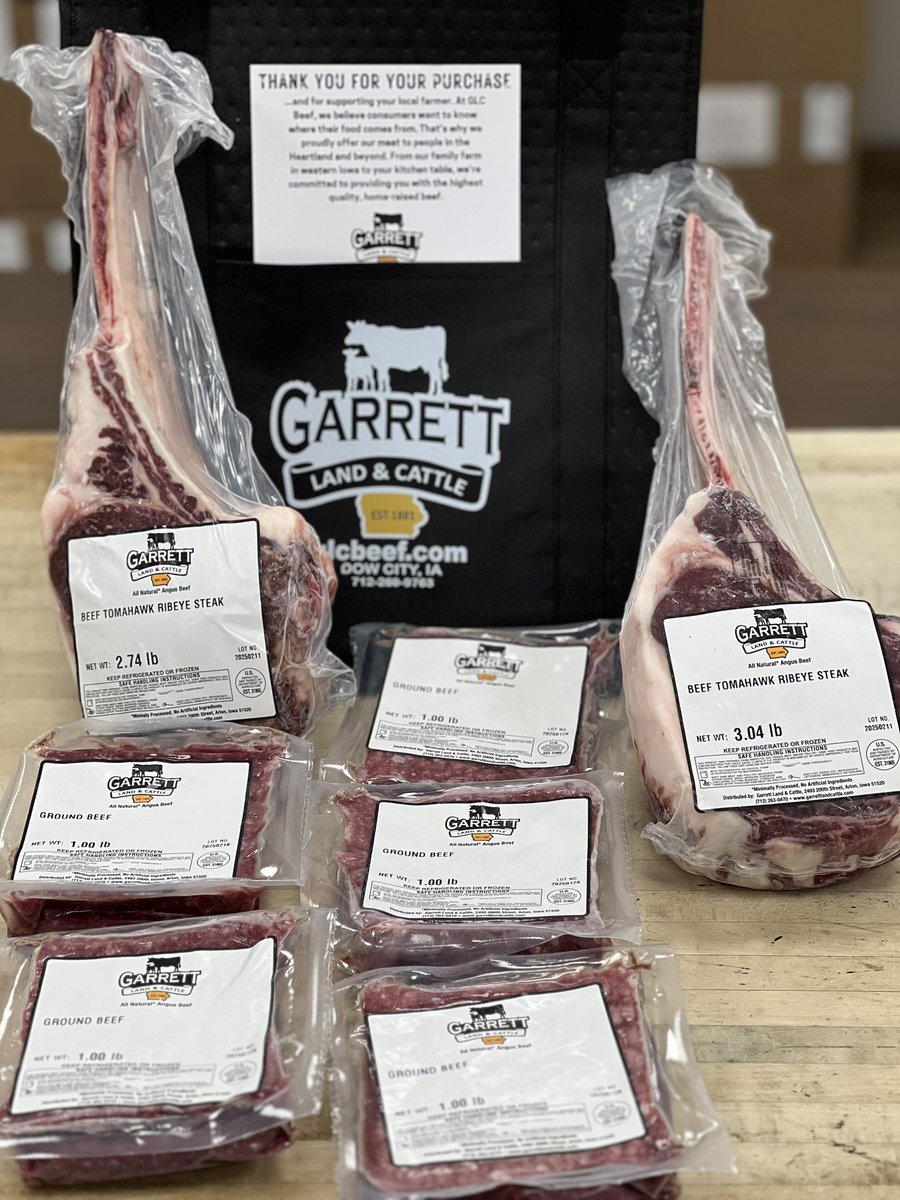 Now until Father’s Day take 20% off Tomahawks 
glcbeef.com
Free local delivery available to Omaha, Council Bluffs, Sioux City, Ames, Des Moines areas on orders $115+