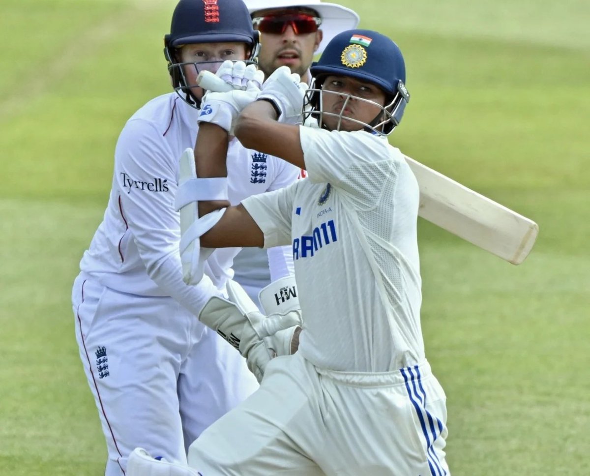 JYajashvi_77_64's tweet photo. Unofficial Test ends in a draw, but IND A batsmen again lit up the 3rd innings!🔥🏏
🏏Jaiswal – 64 (60)
🏏Easwaran – 68 (87)
🏏Jurel – 53* (53)
🏏NK. Reddy – 52* (47)
OUR TOP 4 Shines!💪🙌

Solid knocks and brilliant intent heading into the 2nd Test starting June 6!🌟
#INDAvsENG https://t.co/U5pD3gceEh
