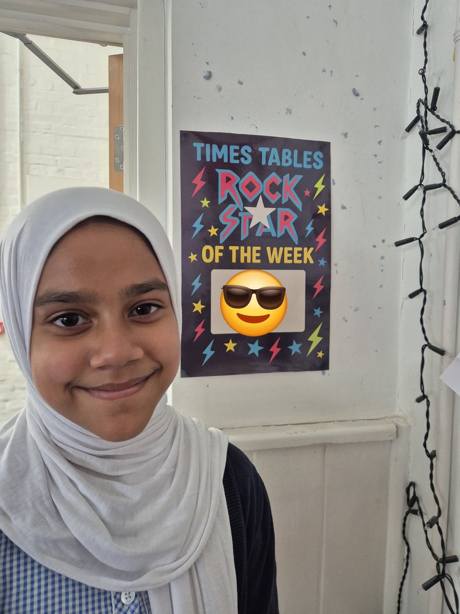 Our Year 5 Times Tables Rock Star of the week - clocking in some impressive daily time over the holiday. Well done!

Is there anyone ready to take her crown? Let's see next week!