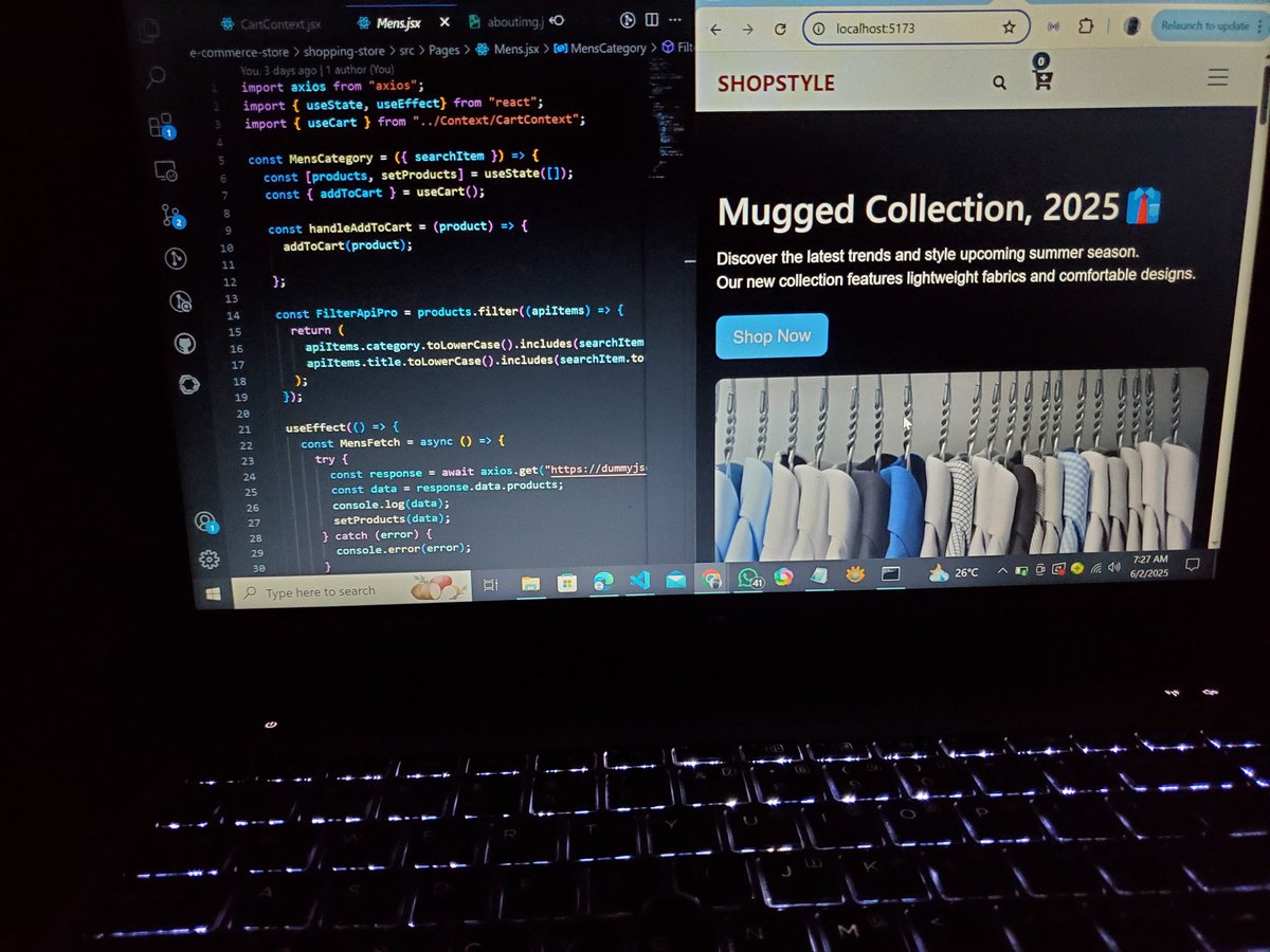 Techman_Dev's tweet image. Just launched my own front-end e-commerce site! 🚀 Check it out — clean UI, smooth experience, and ready to scale. 💻✨ #WebDev #Ecommerce #Frontend
#react #FrontEnd #programming