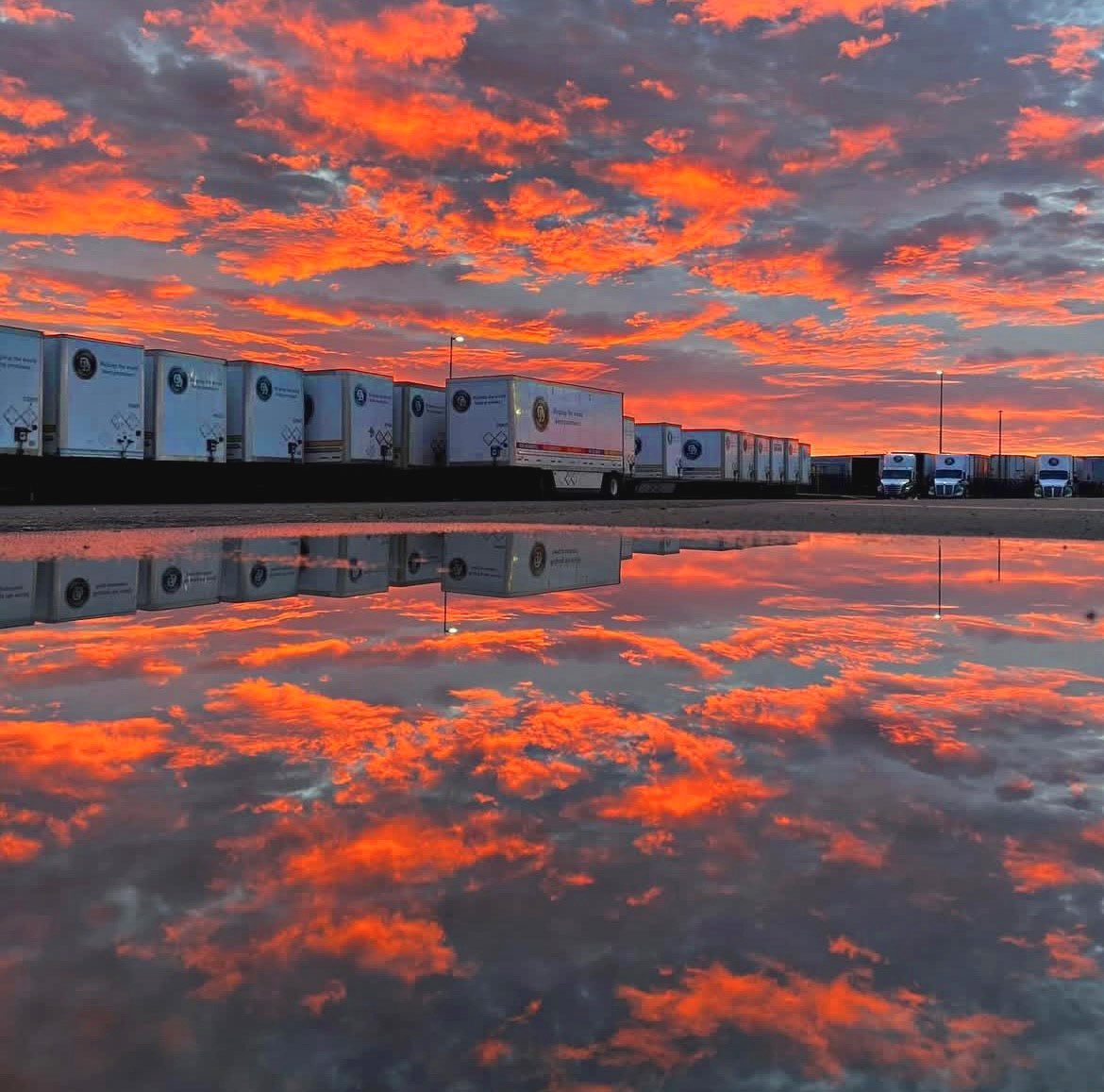 June's photo of the month showcases a stunning sunrise over our Oakland, California service center, captured by dock worker Carlos Reyes.