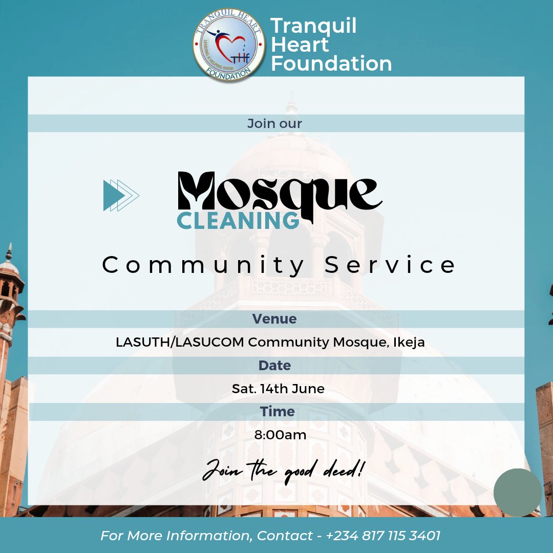 TranquilHeartF's tweet image. As Dhul Hijjah wraps up this hijrah year, we are preparing to wrap up a 2 year administration... Alhamdulillah
Before, what's better than cleaning up a beloved place to Allah on earth? Join us in the coming sanitation...
May Allah keep us till Eid and beyond. Ameen