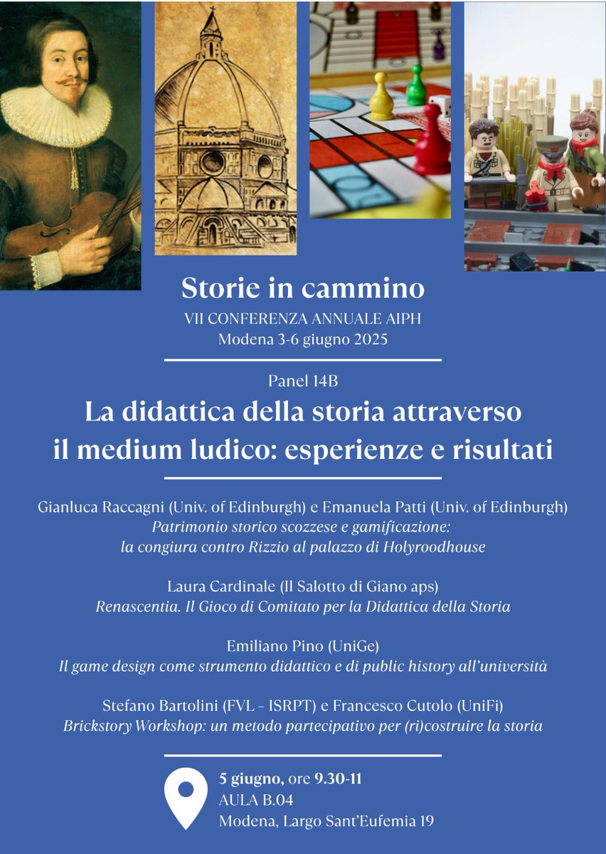 Off to Modena for the Challenge Investment Fund project ‘Scottish Historical Heritage and Gamification’ and our favourite case study: #DavidRizzio