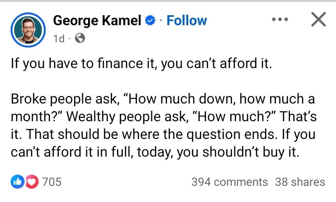 This is dumb. 

For example, I needed a new hot water tank last year. I had enough bitcoin to buy it. Instead, I financed it at 0 percent for 24 months with a department store credit card. The hot water tank cost $900.

Bitcoin price when hot water tank was financed: $45,000