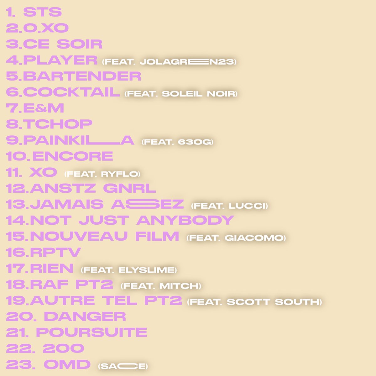 Mon nouveau projet ANSTZ pt.1 Dispo CE SOIR À MINUIT partoutt! 23 sons, 10 invités. Autant de sons car j’ai envie de vous régaler pour cet été et au delà, ceux qui me suivent depuis le début, mi chemin, ou récemment, tant qu’on est ensemble hsl, j’vous ai trop fait attendre dsll
