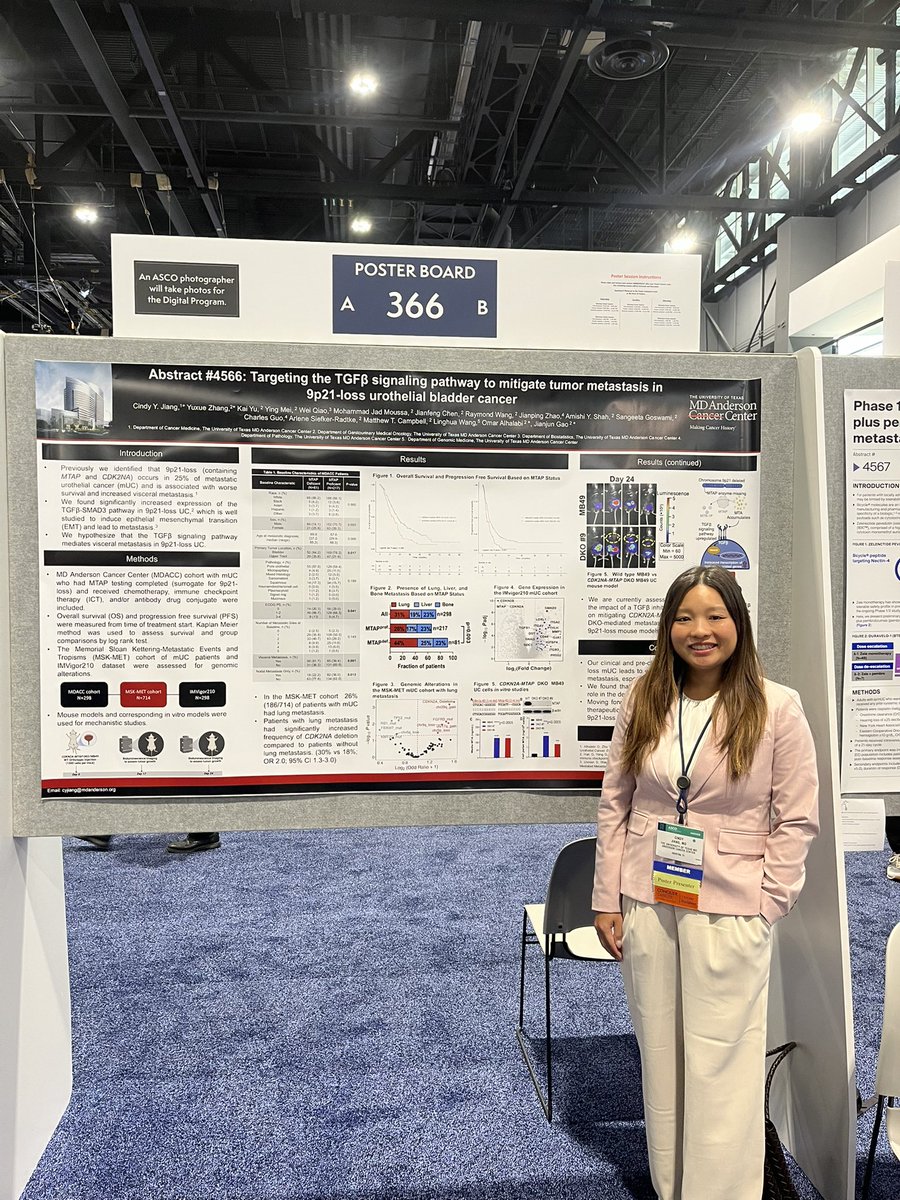 Afsaneh Amouzegar, MD (@aamouzegarmd) on Twitter photo Amazing work presented by my friend and <a href="/MDAndersonNews/">MD Anderson Cancer Center</a> co-fellow <a href="/CYJiangMD/">Cindy Y. Jiang</a> on the 9p21-loss story in bladder cancer. Targeting the TGFB pathway may be the path forward for improving outcomes in this aggressive cancer type! #ASCO25 Amazing work presented by my friend and <a href="/MDAndersonNews/">MD Anderson Cancer Center</a> co-fellow <a href="/CYJiangMD/">Cindy Y. Jiang</a> on the 9p21-loss story in bladder cancer. Targeting the TGFB pathway may be the path forward for improving outcomes in this aggressive cancer type! #ASCO25