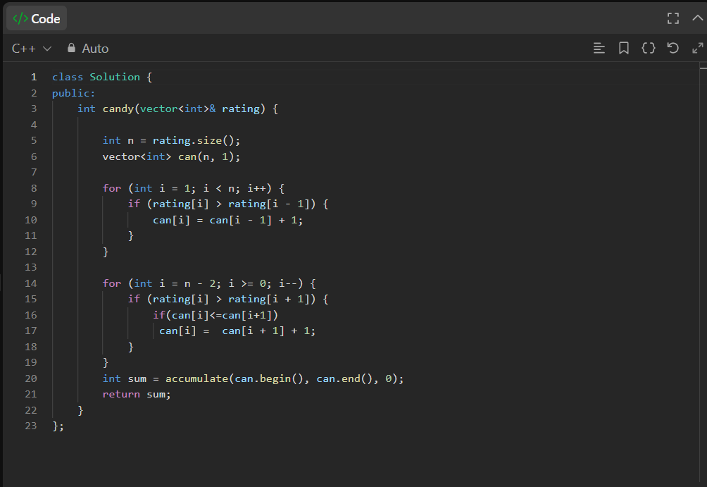 TilluCoder's tweet image. ✅POTD - Candy 
Tried the Greedy approach using only one traversal first , that failed on half  of the test cases then used 2 traversal first left to right  R2L.
Asked by lot of companies
#LeetCode #Coding #dsa #buildinpublic