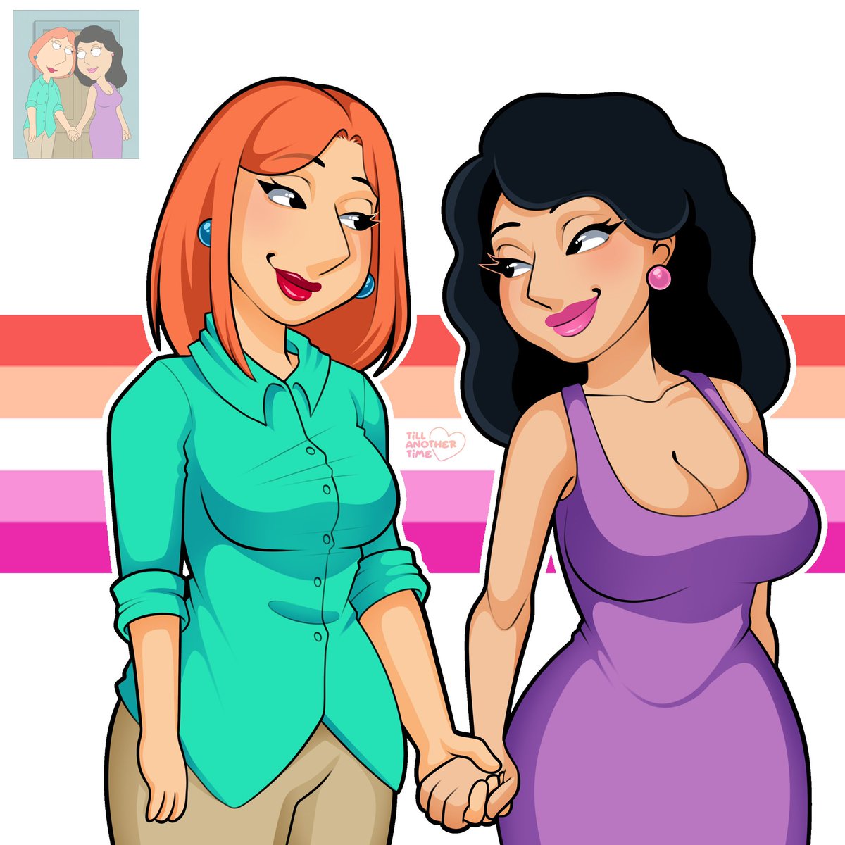 Tillanothertime's tweet image. Happy pride month!! 🏳️🌈
#fgtwt #familyguy #loisgriffin #bonnieswanson