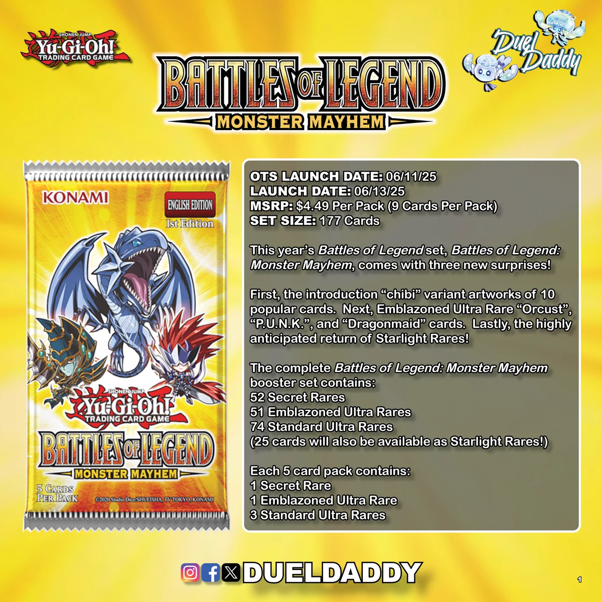 yugioh battles of legend monster mayhem card list Yu Gi Oh Booster Pack  Little Shop of Cards LLC  favorites you might still be looking for (Primite Lordly Lode Yu-Gi-Oh! Battles of Legend: Monster
