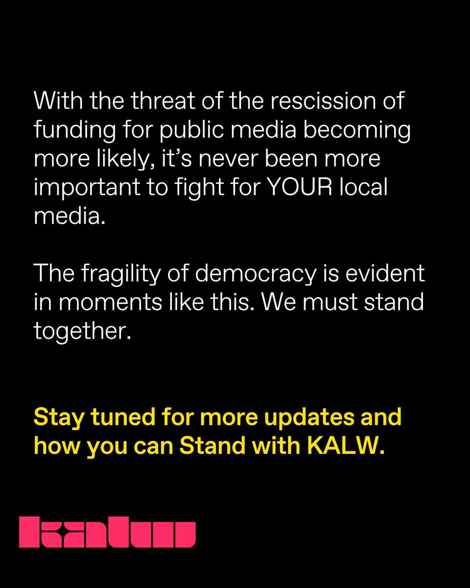 KALW's tweet image. KALW's work—like the work of local stations across the nation—is embedded in our local community, delivering breaking news, expertise, and stories that you can’t find anywhere else.