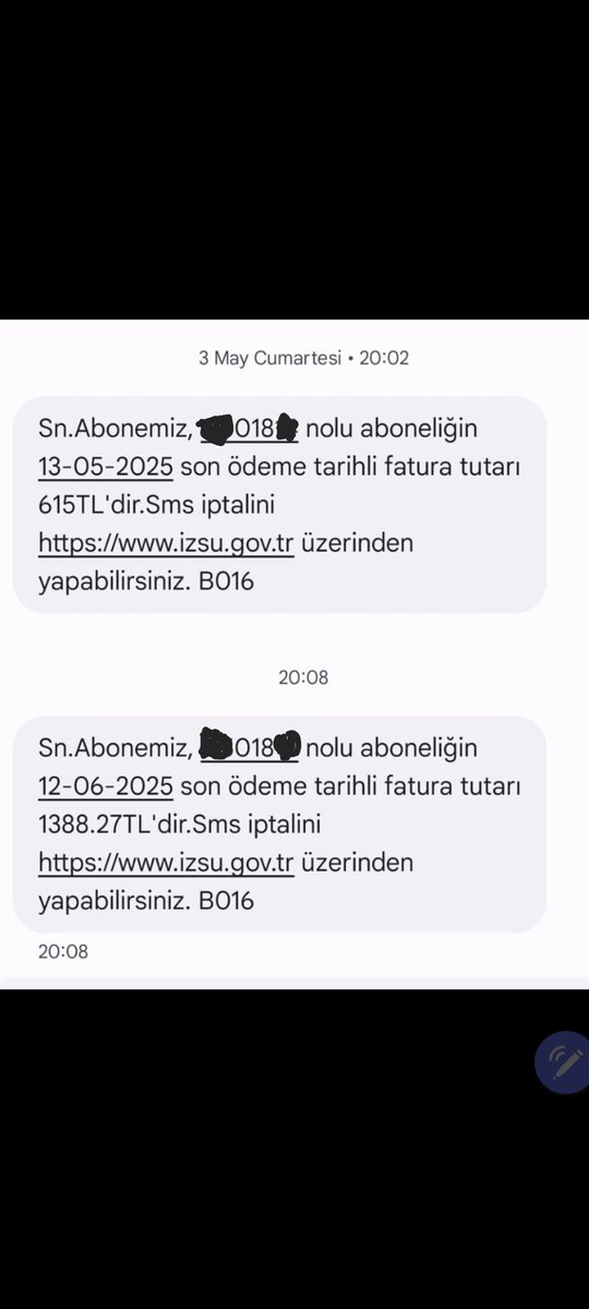 _ahlatakli_'s tweet photo. İzmir'de su faturaları üzerinden vurgun yapılıyor.Nisan'da 9 ton tüketime 615 tl.,Mayıs'da 3 ton tüketime 1388 tl fatura kesiliyor. Sebebini sorunca işçilerin grevde olması sebebiyle uzaktan sayaç okunarak tahmini fatura kesilmesi. Ne hikmetse okumalar bir önceki aydan hep yüksek https://t.co/KGfuqvKlRQ
