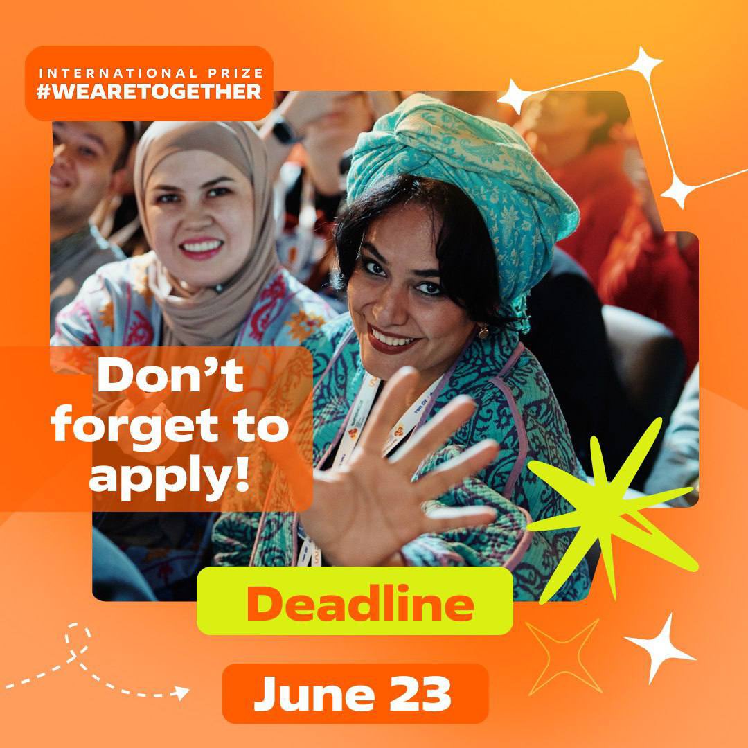 🎉 ¡Se amplía el plazo para postular al Premio Internacional #WeAreTogether!

¿Tienes un proyecto con impacto social o ambiental?
¡Postula hasta el 23 de junio y gana $10.000 USD!

🌱 Categorías:
1️⃣ Futuro Sostenible – proyectos en el ámbito de la protección del medio ambiente,