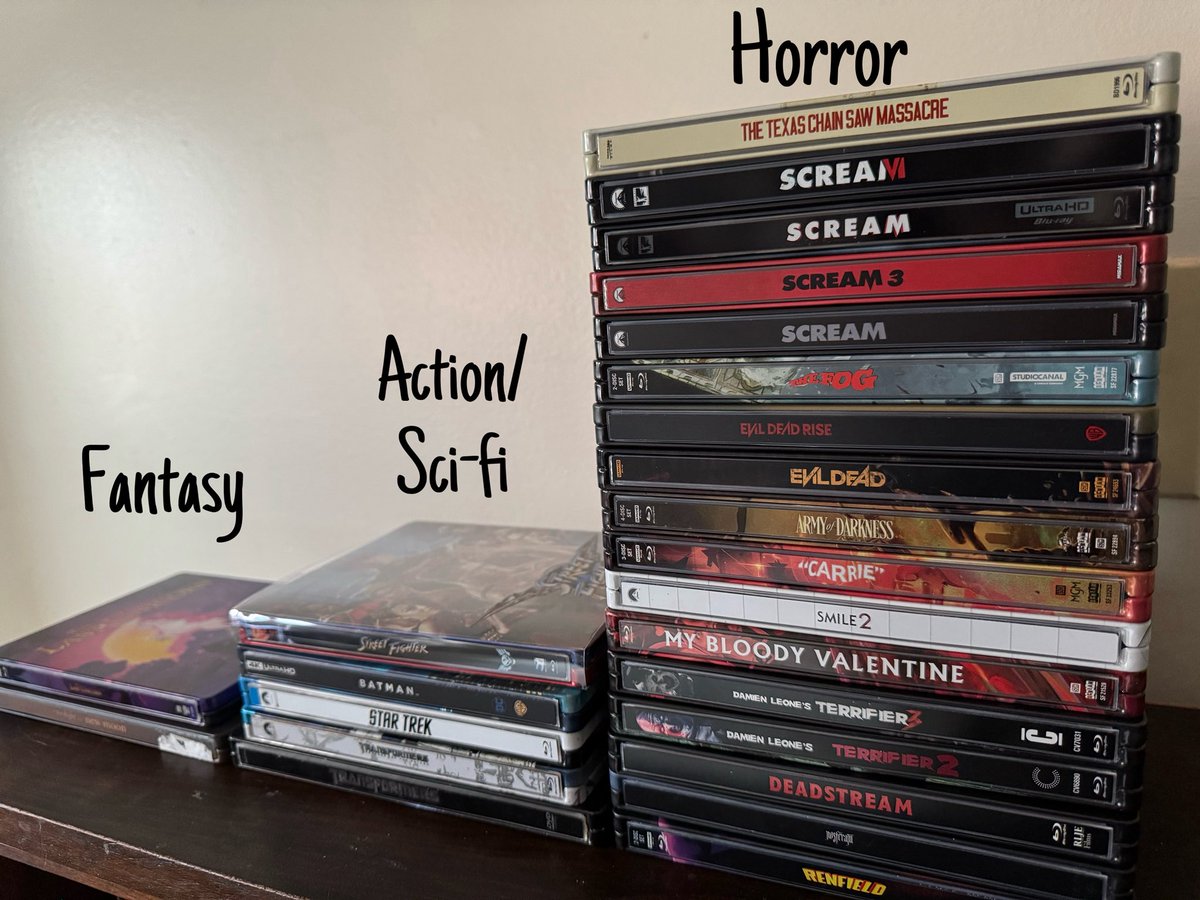 Happy Monday fiends!! I’ll be heading to the wifey’s in a bit but I wanted to pop on and say hey! I hope you’re all having a great day!
Here’s an updated pic of my steelbooks so far! My new YouTube channel should be up no later than next week so keep an eye out!