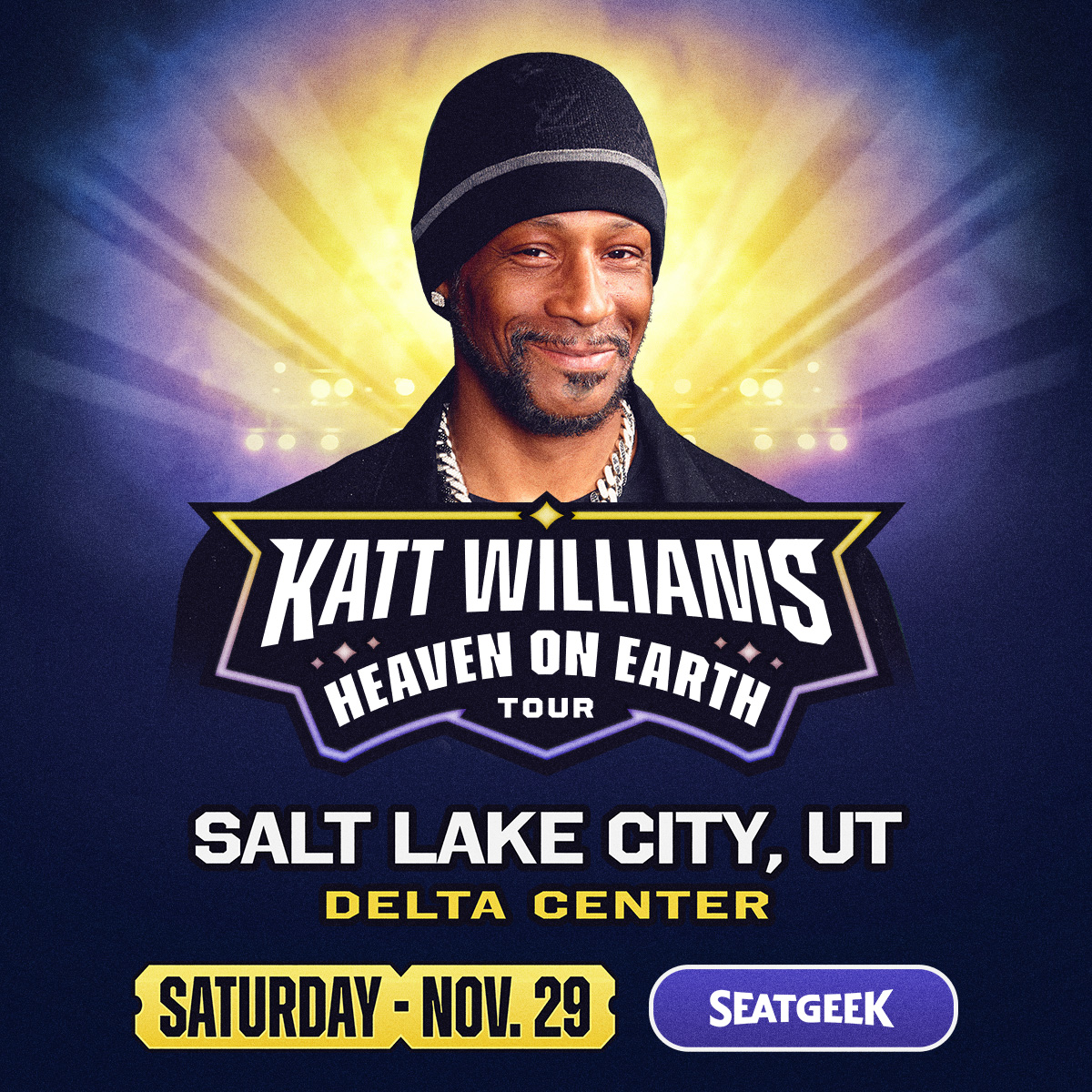 Delta Center (@deltacenter) on Twitter photo .<a href="/KattWilliams/">Katt Williams</a>' Heaven on Earth Tour is coming to #DeltaCenter on Nov. 29!
Don't miss out - get your tickets now!
🎟️ See tickets: seatgeek.com/katt-williams-… .<a href="/KattWilliams/">Katt Williams</a>' Heaven on Earth Tour is coming to #DeltaCenter on Nov. 29!
Don't miss out - get your tickets now!
🎟️ See tickets: seatgeek.com/katt-williams-…
