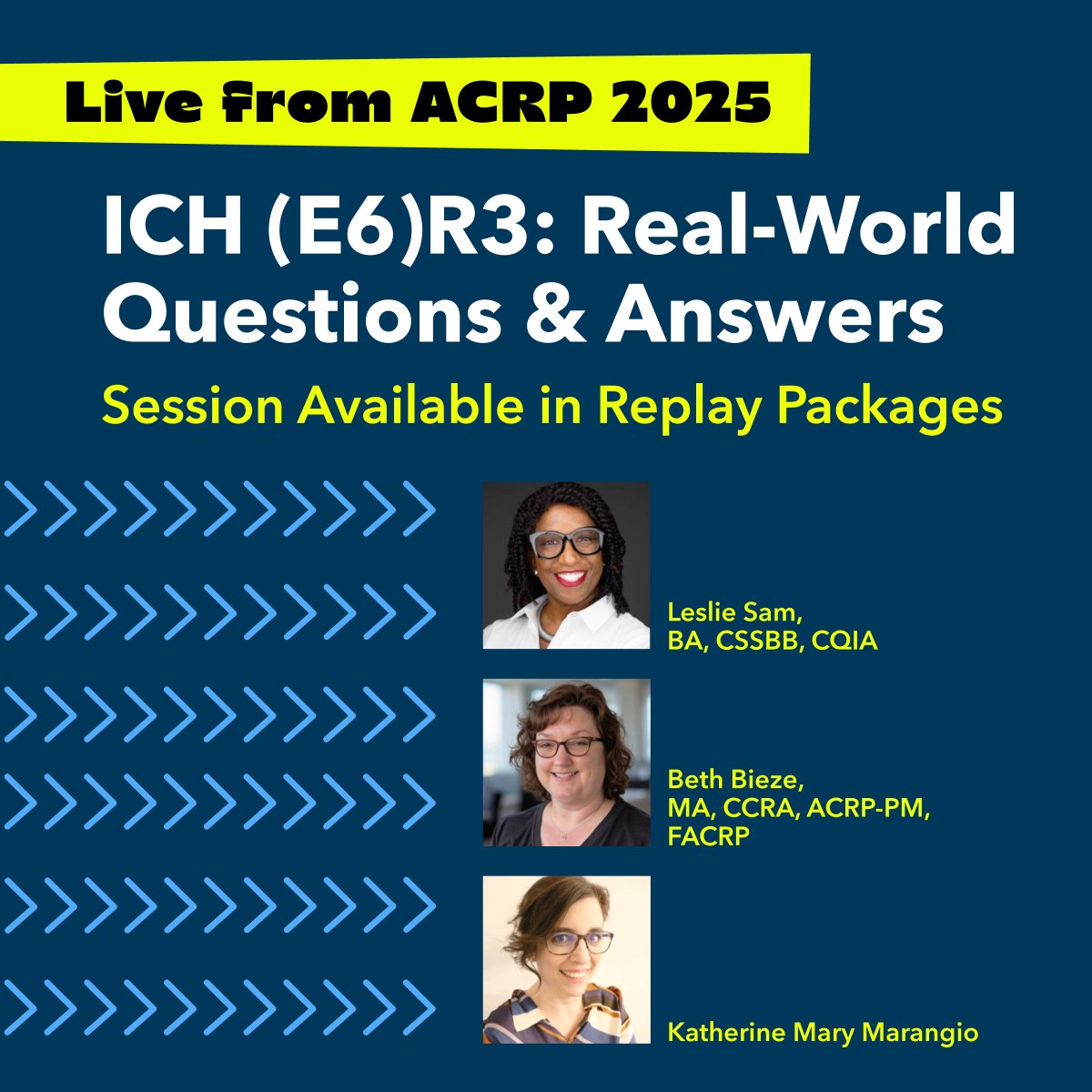 ACRPDC's tweet image. If the ICH E6(R3) guideline changes are keeping you up at night, this interactive Q&amp;amp;A session from #ACRP2025 is now available via our Replay Packages &amp;gt; bit.ly/4kFl1fY

#ICH #ICHguidelines #ICHE6R3 #GoodClinicalPractice #GCP #ClinicalResearch #ClinicalTrials