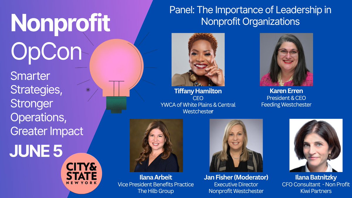 CSNY_Events's tweet image. ⏳ Countdown to CSNY’s 11th annual #NonprofitOpCon!
Join the Leadership Panel to explore how strong leadership drives culture, strategy & impact across NY nonprofits.
Don’t miss it — register now 👇
events.cityandstate.com/2025-nonprofit…