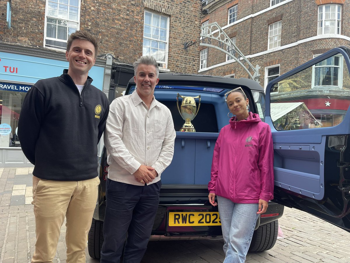 David Skaith (@dskaith) on Twitter photo Thrilled to welcome the <a href="/rugbyworldcup/">Rugby World Cup</a> trophy to York ahead of matches being played right here this summer!
Letโs get ready to cheer on the Red Roses! ๐น ๐ #rwc2025 Thrilled to welcome the <a href="/rugbyworldcup/">Rugby World Cup</a> trophy to York ahead of matches being played right here this summer!
Letโs get ready to cheer on the Red Roses! ๐น ๐ #rwc2025