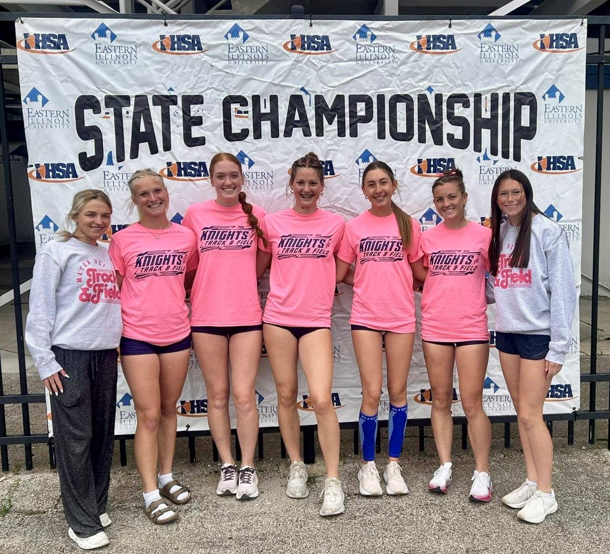 Congrats to our Track &amp; Field Lady Knights on a successful season, during which five members competed at the IHSA Class 1A State Final Meet!

We thank the team members, head coach Colten Strotheide, and assistant coach Brandon Murphy for their dedication to Mater Dei! 

#WeAreMD