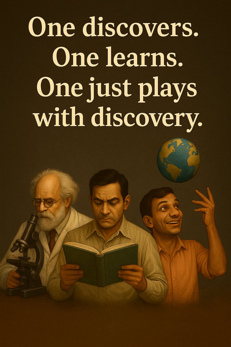 KaalaAnveshi's tweet photo. 🔍
One discovers.
One learns.
One just plays with discovery.
Is he a fool… or too clever?
❌ First Darwin. Now Climate Change.
@ncert Why erase science?
#SaveScience #LetStudentsThink #ClimateEducationMatters https://t.co/HR1MeDdZvN