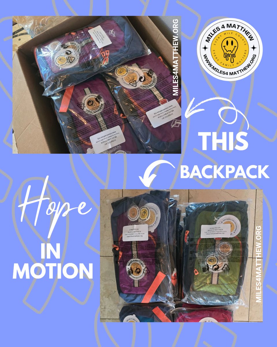 We just delivered our first Bagpacks for the Brave to Texas Children’s! 🎒💛
These help kids carry 28 days of treatment safely—but not every family can afford one
You can:
✅ Sponsor a backpack
🛒 Shop our Amazon list
💛 Donate
Link in bio: linktr.ee/Miles4Matthew
#Miles4Matthew