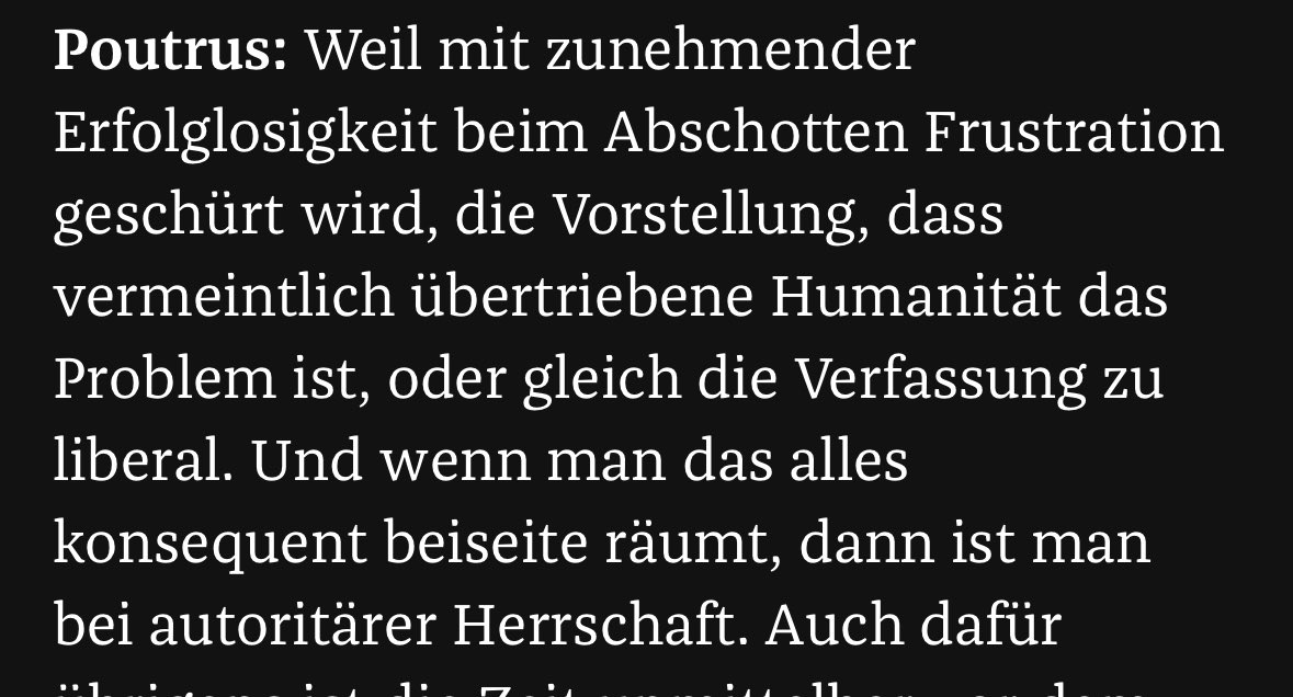 Denke heute wieder stark an das, was Patrice Poutrus mir vor zwei Jahren im Interview sagte und ich damals nicht recht glaubte.

#Dobrindt