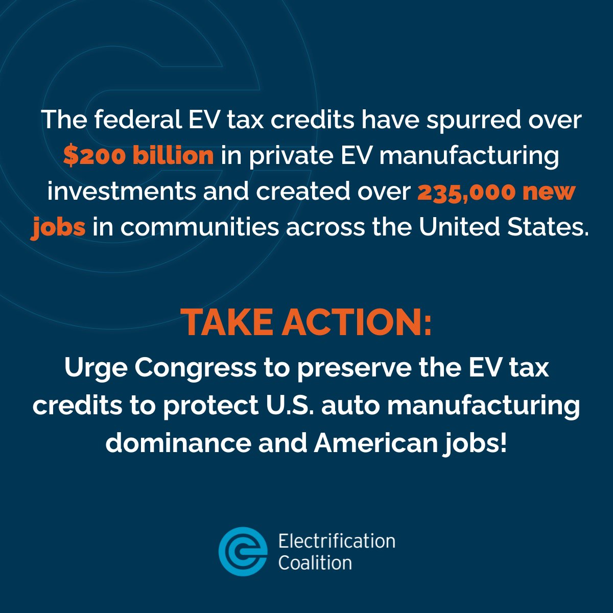 If the Senate passes the House Reconciliation bill unchanged, your next car may cost an additional $7,500. Take action to tell Congress they must preserve the EV tax credits for our economic and national security: actionnetwork.org/letters/defend…