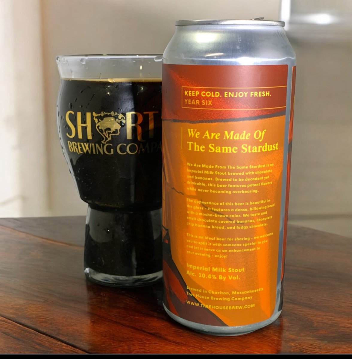 Beer Adviser (@beeradviser) on Twitter photo π We Are Made of the Same Stardust
<a href="/TreeHouseBrewCo/">Tree House Brewing Co.πΊ</a> β Charlton, MA
Imperial Milk Stout | 10.4% ABV
π Rating: POUR
This stout is rich, smooth, and cosmicβlike a chocolate black hole giving you a warm hug. Roasty, velvety, and full of deep space flavor.
#TreeHouseBrewing π We Are Made of the Same Stardust
<a href="/TreeHouseBrewCo/">Tree House Brewing Co.πΊ</a> β Charlton, MA
Imperial Milk Stout | 10.4% ABV
π Rating: POUR
This stout is rich, smooth, and cosmicβlike a chocolate black hole giving you a warm hug. Roasty, velvety, and full of deep space flavor.
#TreeHouseBrewing