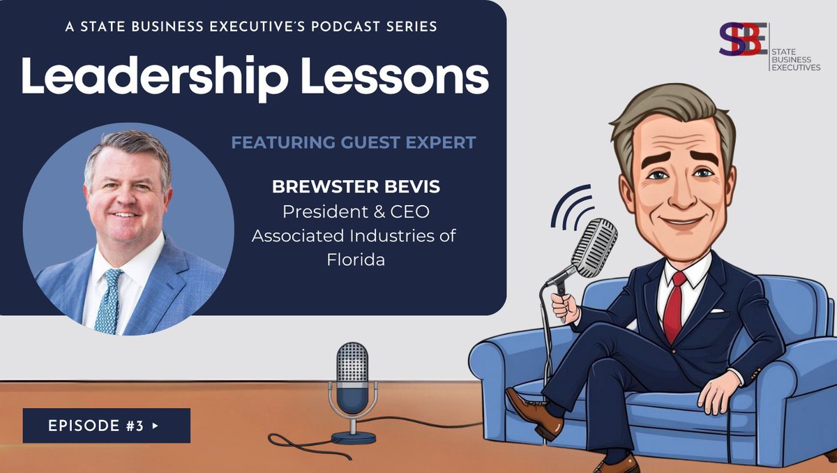 StateBizExecs (@statebizexecs) on Twitter photo 🎙️ EXECUTIVE INSIGHTS with Brewster Bevis! As President & CEO of <a href="/VoiceofFLBiz/">Associated Industries of Florida (AIF)</a> , Brewster shares the strategic decisions and pivotal moments that shaped his executive journey. Don't miss these game-changing leadership insights! Listen now: statebusinessexecutives.org/podcast/leader… 🎙️ EXECUTIVE INSIGHTS with Brewster Bevis! As President & CEO of <a href="/VoiceofFLBiz/">Associated Industries of Florida (AIF)</a> , Brewster shares the strategic decisions and pivotal moments that shaped his executive journey. Don't miss these game-changing leadership insights! Listen now: statebusinessexecutives.org/podcast/leader…