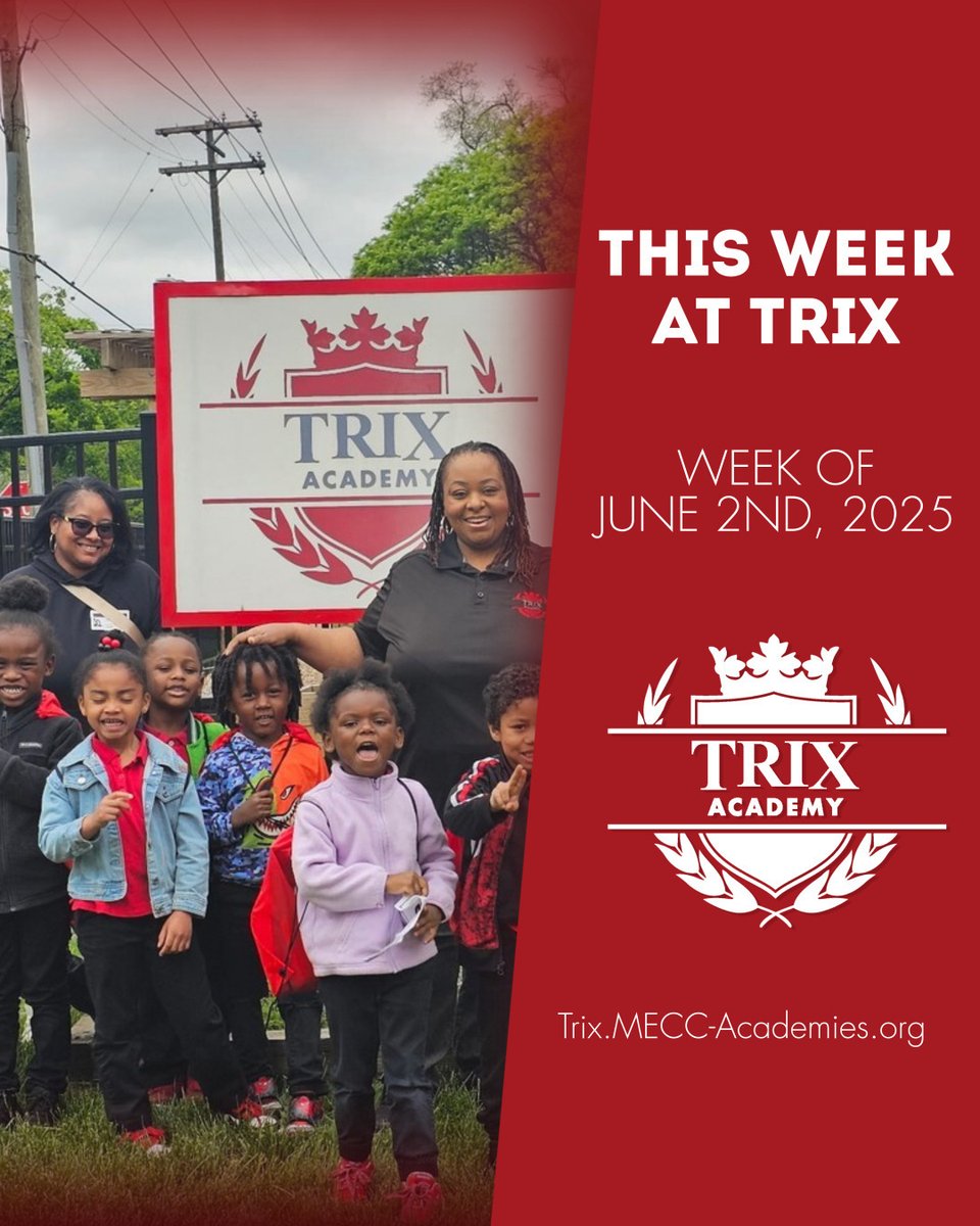 TrixAcademy's tweet photo. WE MADE IT! 🎉 It’s the final week of the 24-25 school year at Trix Academy! Thank you for an amazing first year—I’ve loved every minute! 💙 Field Day, promotions &amp; more ahead. Let’s finish strong! ✨
📬 Don’t forget to check this week’s newsletter! https://t.co/QJE1c3RFx9 https://t.co/3tsBSDUNMU