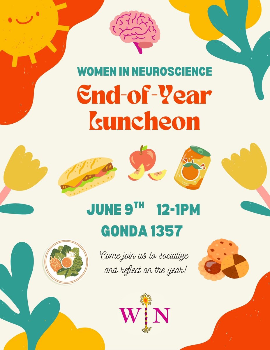 Please join us for our End of the Year Luncheon! 

We will have time to socialize, eat, and reflect on the year!

⏰: Monday, June 9th at 12pm
Gonda 1357