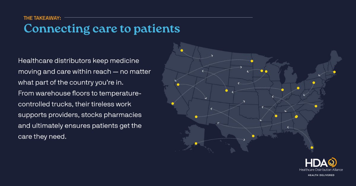 Healthcare distributors work around the clock to connect medicines and healthcare supplies to providers and patients.  

Learn how distributors connect care across America by checking out our new resource created in partnership with @Axios: axios.com/sponsored/hda/…