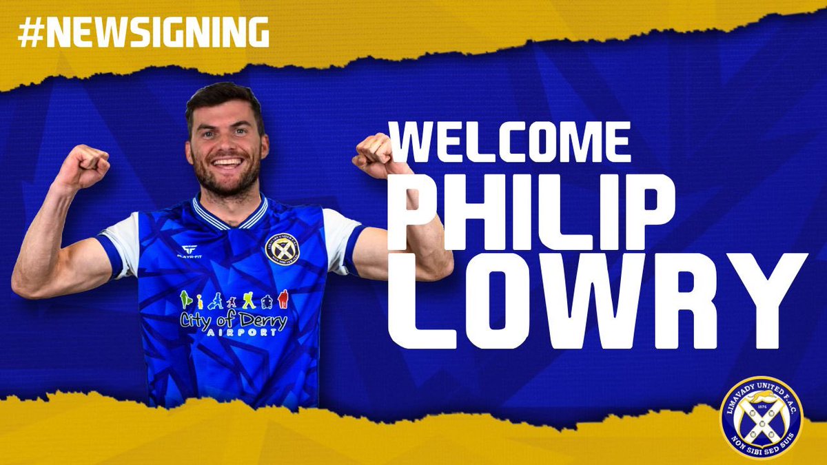 LimavadyUtdFC's tweet photo. Limavady United are delighted to announce the signing of Philip Lowry from Crusaders https://t.co/6hy1TTc69E