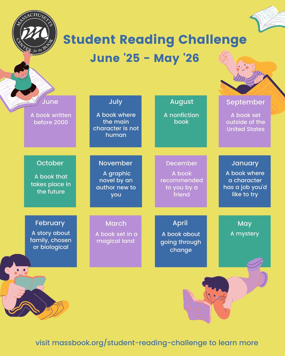 A new cycle for our Student Reading Challenge starts this month! It's a great way to get ideas for summer reading and we've got recommendations for every month! We start with "A book written before 2000" and there are so many good ones! Happy Reading! ow.ly/c5EQ50VIZNp