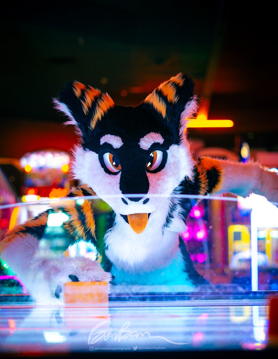 SilySox's tweet image. Air hockey?? :&amp;gt;
📷@evanbarronphoto  
#furry #fursuit
