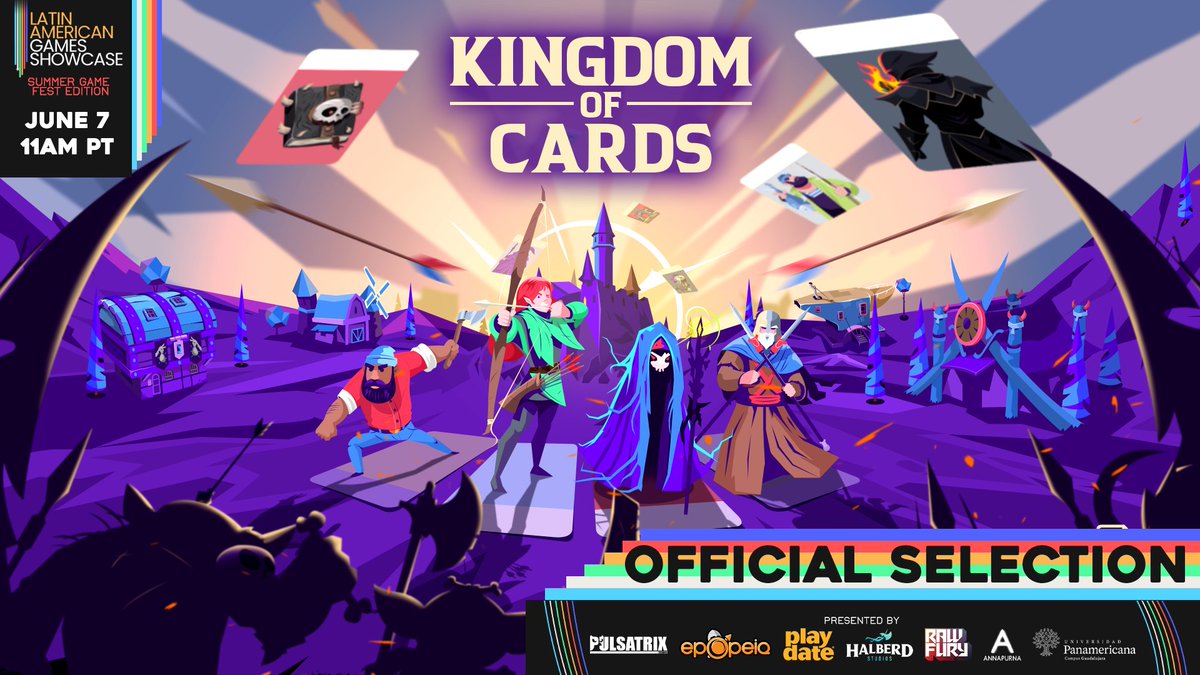 Rubber Duck Games (@rubberduck_g) on Twitter photo We're thrilled to share that #KingdomOfCards is part of the official selection for the <a href="/LAGShowcase/">Latin American Games Showcase @ Gamescom LATAM</a>!
Tune in on June 7th at 11 AM PT to catch the showcase:
👉 twitch.tv/lagshowcase
#LAGS2025 #Steam #IndieGames We're thrilled to share that #KingdomOfCards is part of the official selection for the <a href="/LAGShowcase/">Latin American Games Showcase @ Gamescom LATAM</a>!
Tune in on June 7th at 11 AM PT to catch the showcase:
👉 twitch.tv/lagshowcase
#LAGS2025 #Steam #IndieGames